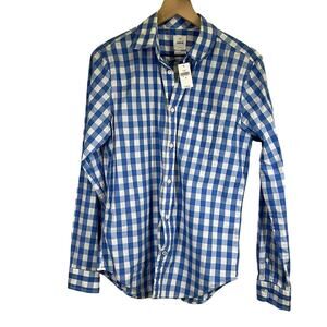 Gap Lived-In Light Blue Pattern Dress Shirt Small NEW